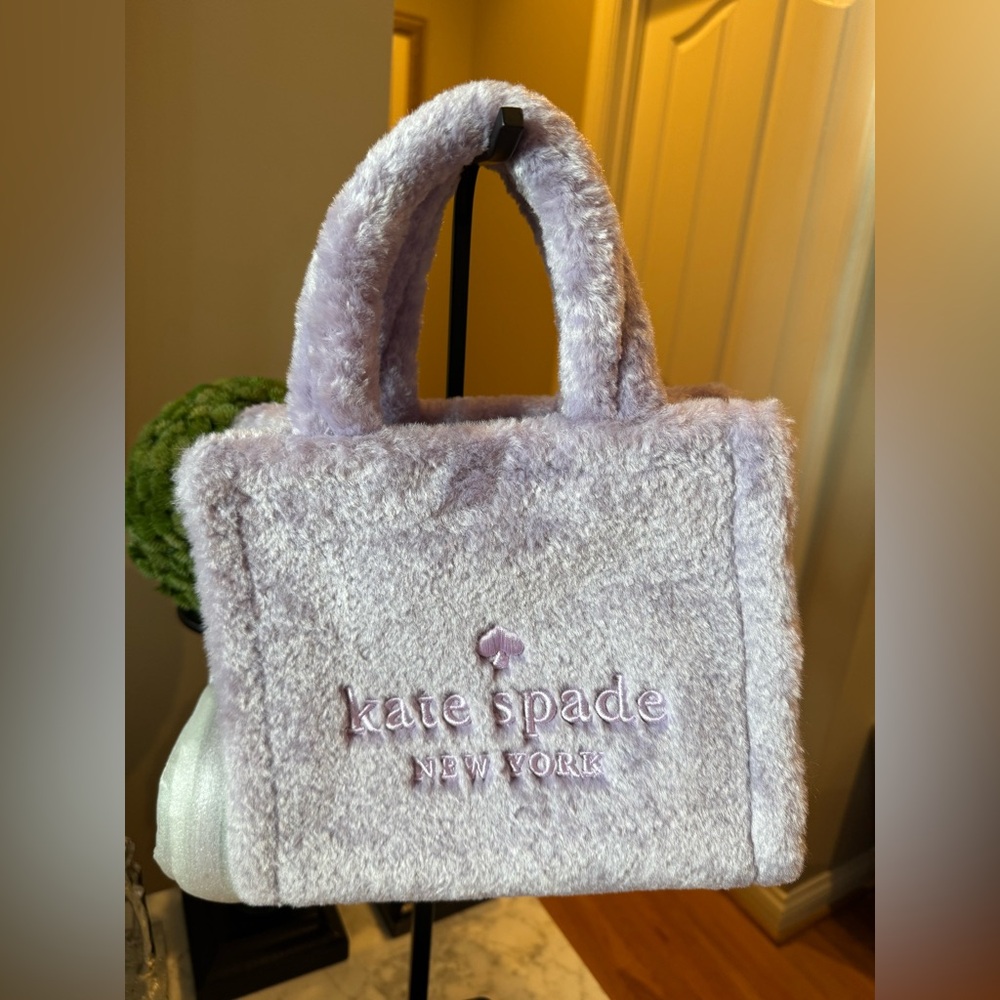 Kate Spade - NWT Ellie Faux Fur Small Tote - Lavender BEAUTIFUL BAG - Never Used
